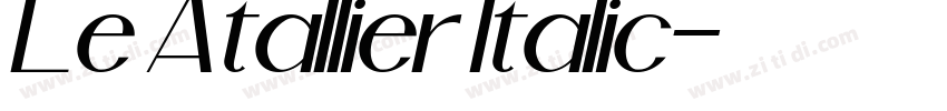 Le Atallier Italic字体转换